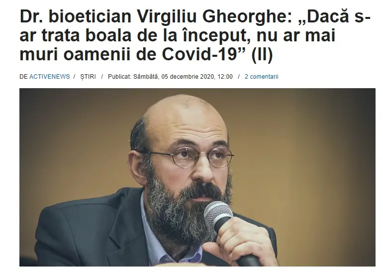 Șeful Școlii Familiei, pe activenews.ro