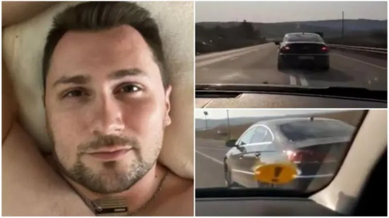 Polițistul care șicana în trafic și imaginile cu șicanarea - Foto: Știri de Cluj