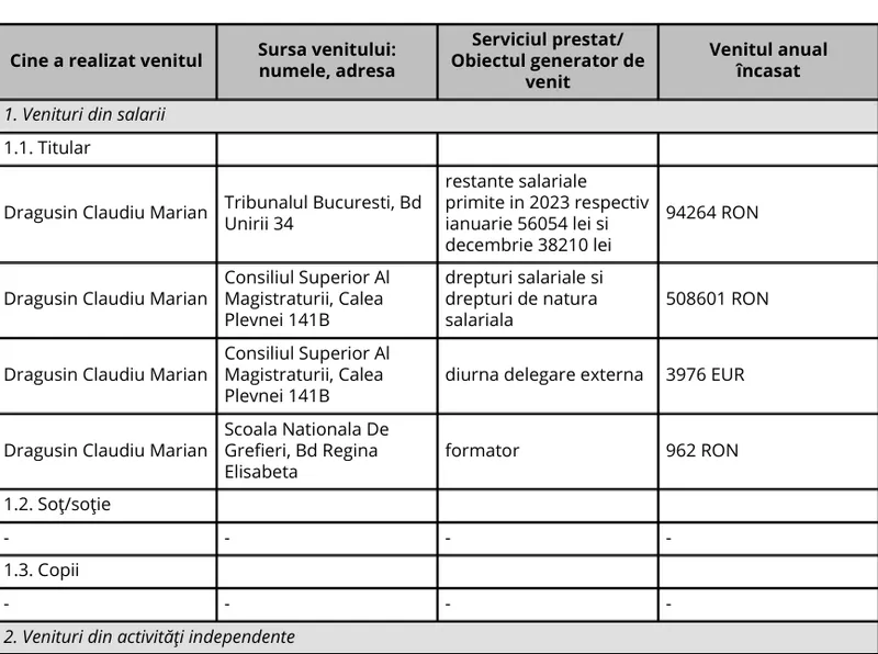 Declarație de avere - Foto: ANI