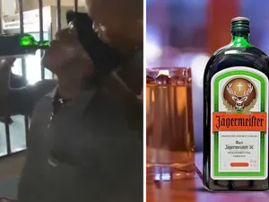 VIDEO O sticlă de Jagermeister i-a adus sfârșitul unui bărbat care a vrut să se „dea mare”/FOTO: Captura video/Colaj Newsweek