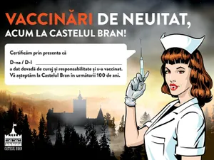 Maratonul Vaccinării, la Castelul Bran, în fiecare weekend. Sursa: Facebook RoVaccinare