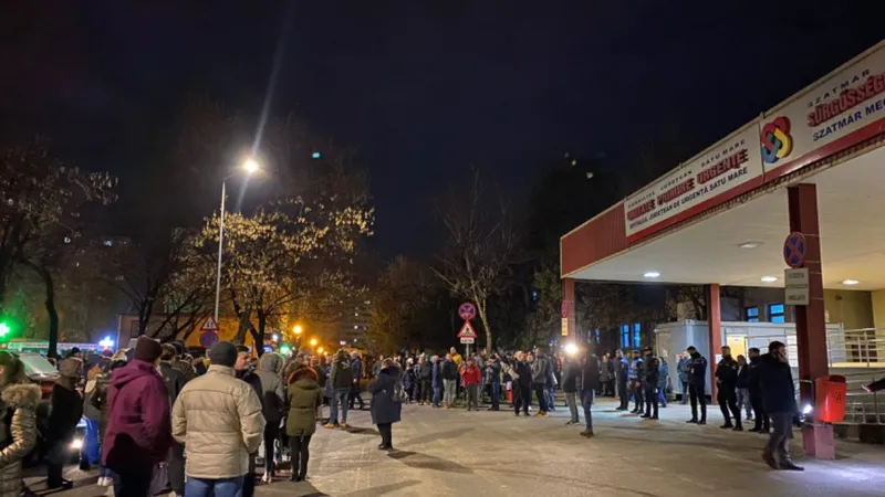 Protest la UPU Satu Mare - Foto: Digi24