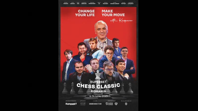 Garry Kasparov vine la București: inaugurează turneul de șah Superbet Chess Classic Romania 2021/FOTO: Superbet