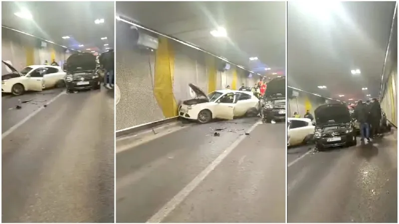 Un accident cu mai mulți răniți a avut loc în Pasajul Unirii - Foto Facebook/Info Trafic București și Ilfov/colaj b365.ro