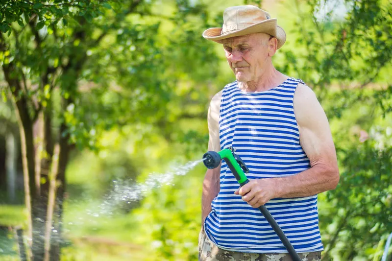 Senior care udă plantele - Foto: Magnific.com (Imagine cu rol ilustrativ)