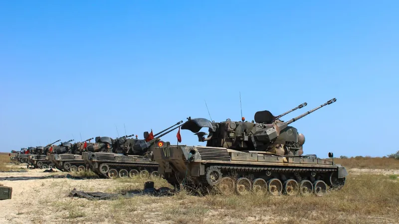 Sistemul de apărare antiaeriană Gepard - Foto: Facebook/ Forțele Terestre Române