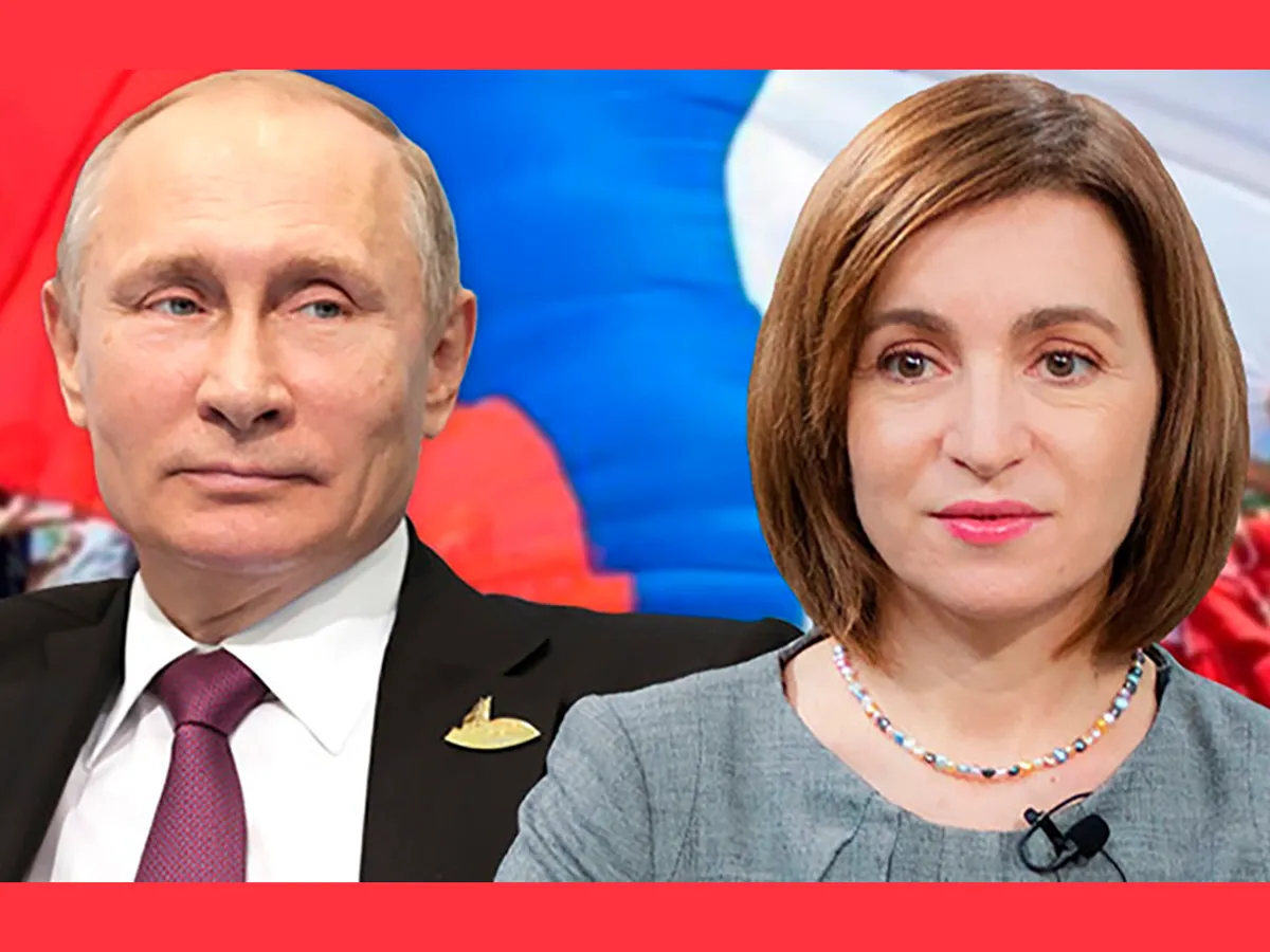 Vladimir Putin și Maia Sandu - Foto: Profimedia images