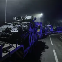 Primul convoi american a ajuns la baza militară de la Mihai Kogălniceanu/FOTO: INQUAM PHOTOS/Octavian Ganea