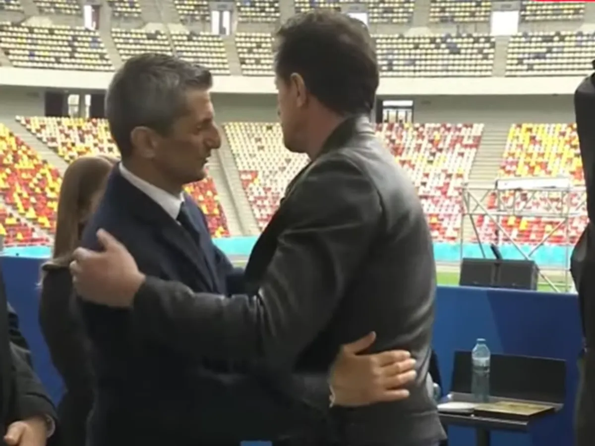 Gheorghe Popescu a ajuns la Arena Națională pentru a-i aduce un ultim omagiu lui Mircea Lucescu