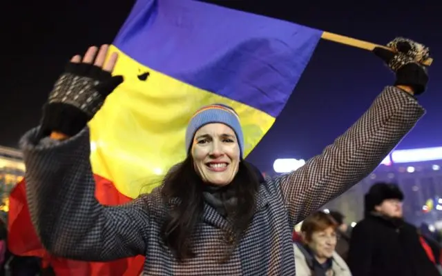 Clotilde Armand la un protest în Piața Victoriei/FOTO: Inquam Photos/Liviu Florin Albei