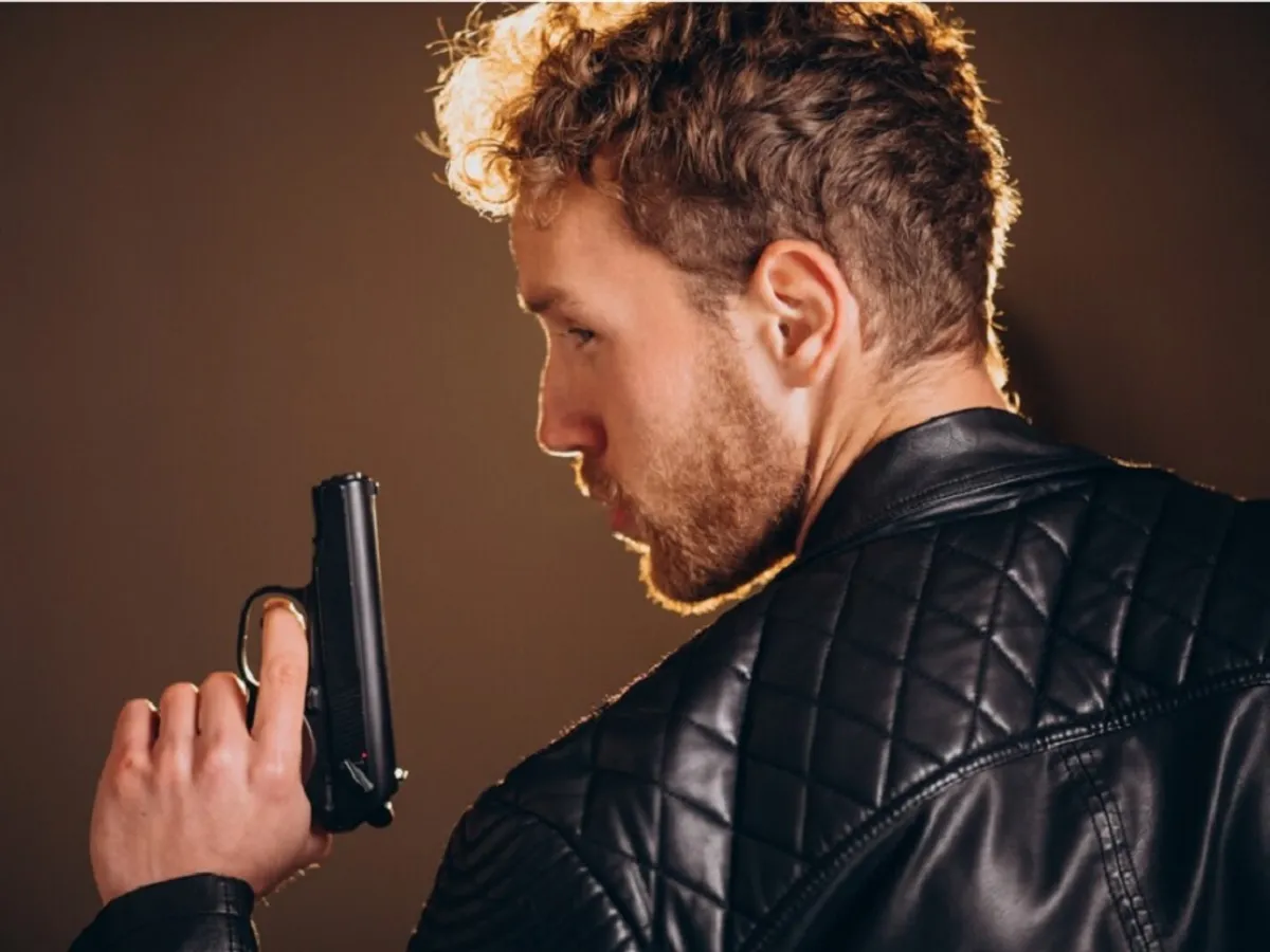 A tras cu arma pe stradă Foto: Freepik.com (rol ilustrativ)