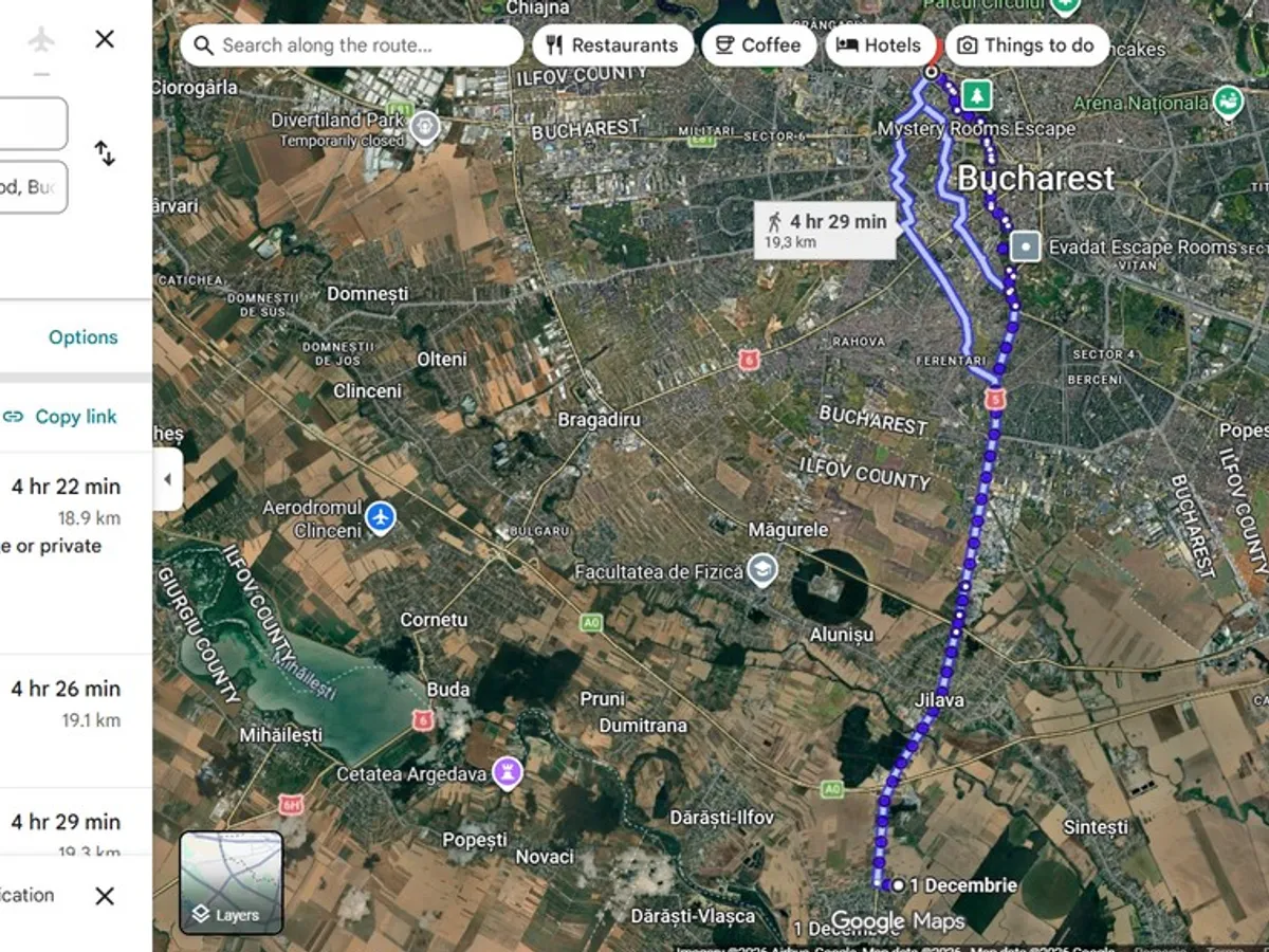 Drum 1 Decembrie - Gara de Nord - Foto: Google Maps