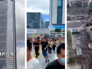 Un zgârie-nori din China se clatină puternic, din motive inexplicabile. Oamenii fug panicați/FOTO: Twitter