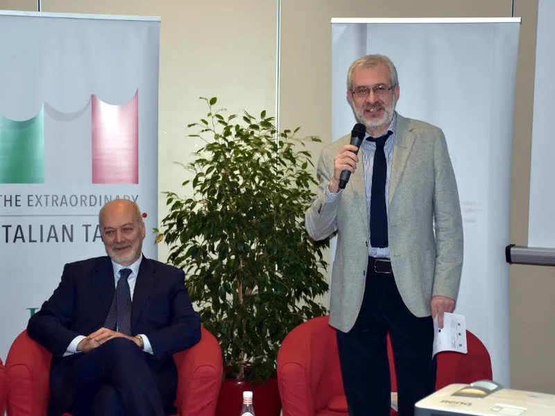 E.S. Marco Giungi - Ambasadorul Italiei la Bucureşti şi Filippo Petz - directorul ICE Bucureşti