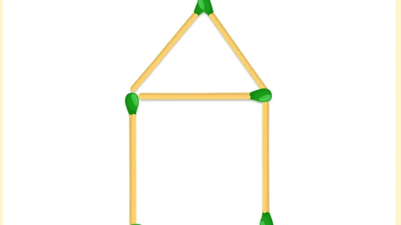 TEST DE INTELIGENȚĂ Mută două chibrituri pentru a forma cinci pătrate. Ai 15 secunde la dispoziție - Foto: mindyourlogic.com