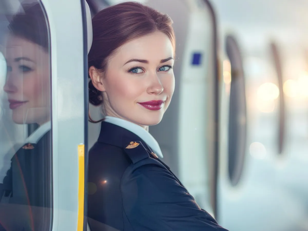 Stewardesă în avion - Foto: Freepik