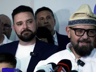 Vlad și Popeescu Piedone - Foto: INQUAM PHOTOS / Mălina Norocea
