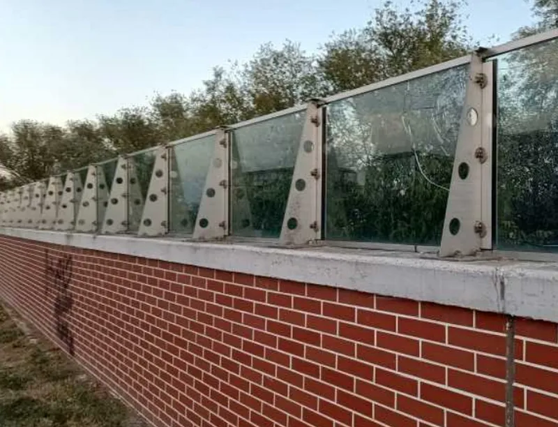 Parapetul din sticlă al unui dig de 2.000.000 &euro; a fost distrus cu pietre - Foto: Agerpres