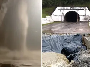 Digul de la Salina Praid a cedar, iar activitatea minieră a fost suspendată. Ce spune Raed Arafat - Foto: Facebook / MeteoPlus
