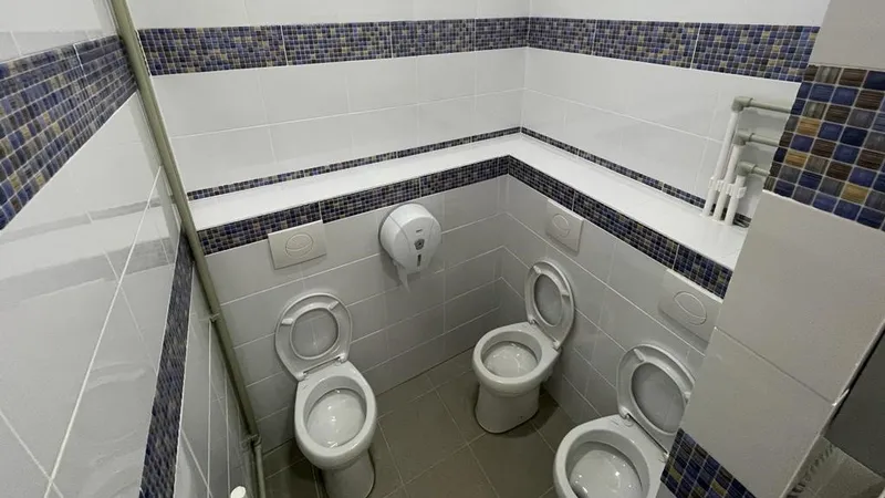 3 toalete montate în aceeași cameră la o grădiniță din Pitești - Foto: agerpress.ro