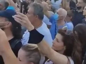 Mii de greci au protestat în Atena. FOTO: Captură video