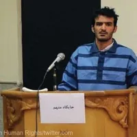 Iman Sabzikar, un muncitor condamnat pentru uciderea unui poliţist în februarie 2022. / Foto: Iran Human Rights/twitter.com