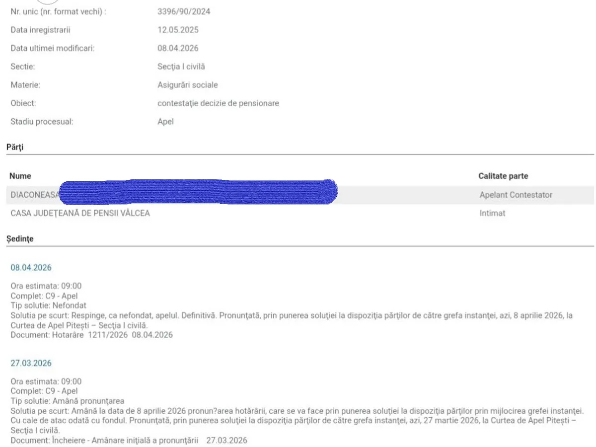 Decizie instanță - Foto: rejust.ro