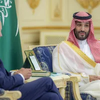 Prințul saudit Mohammed bin Salman la întâlnirea cu președintele Joe Biden/ Foto: Profimedia