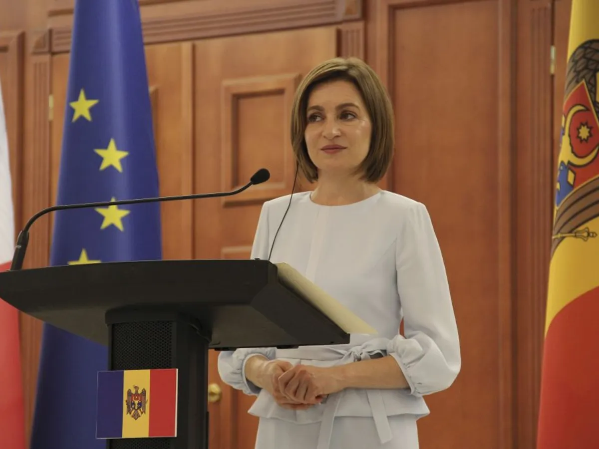 Maia Sandu, la vizita preşedinţilor Frantei, Poloniei şi a cancelarului german la Chişinău - Foto: INQUAM PHOTOS/Miruna Turbatu