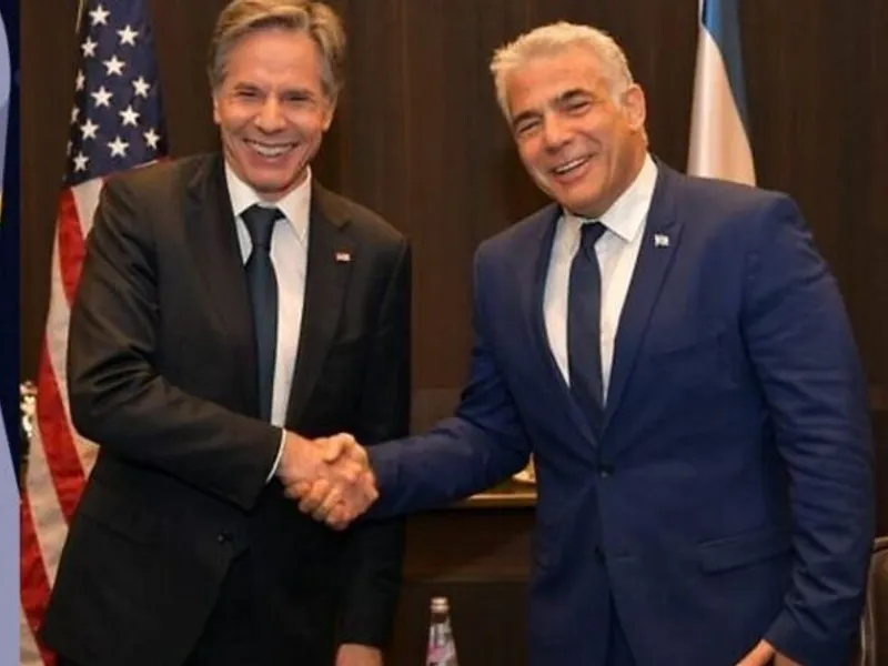 ecretarul de stat, Antony Blinken și omologul său israelian, Yair Lapid/foto: ynet