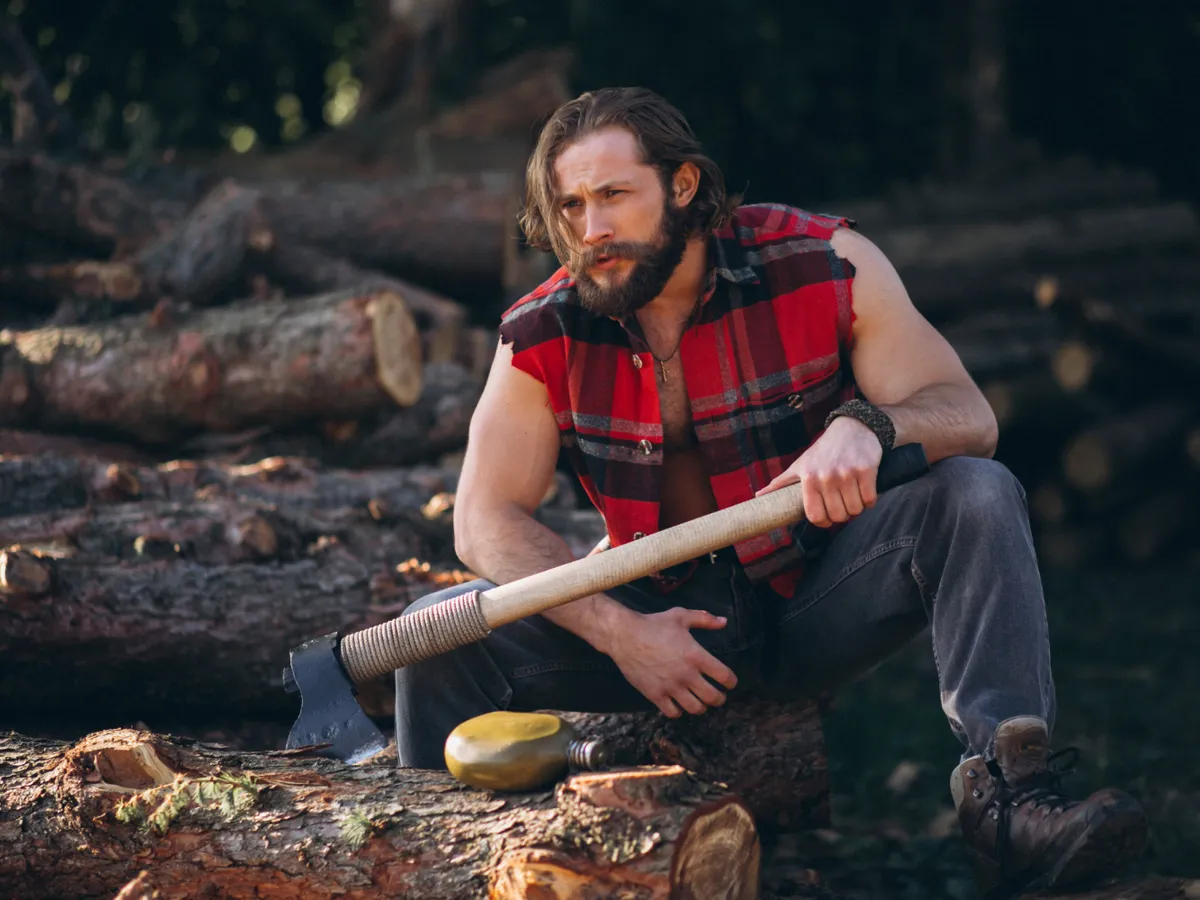 Bărbat care taie lemne - Foto: Freepik (Imagine cu rol ilustrativ)