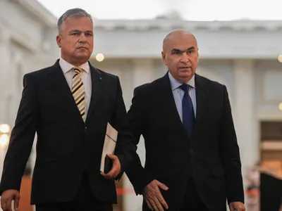 Adrian Veștea și Ilie Bolojan - Foto: INQUAM PHOTOS /Mălina Norocea