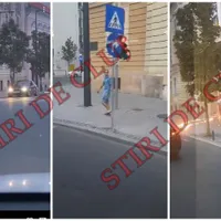 Un tânăr de 27 de ani a dat foc ușii Primăriei Cluj cu benzină. A fost arestat. / Foto: stiridecluj.ro