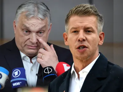 Viktor Orban și Peter Magyar - Foto: Profimedia images