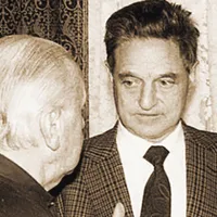 În ianuarie 1990,  George Soros s-a întâlnit cu  fondatorii GDS, dar și cu alte  personalități autohtone, precum Silviu Brucan - Foto: Emanuel Pirvu