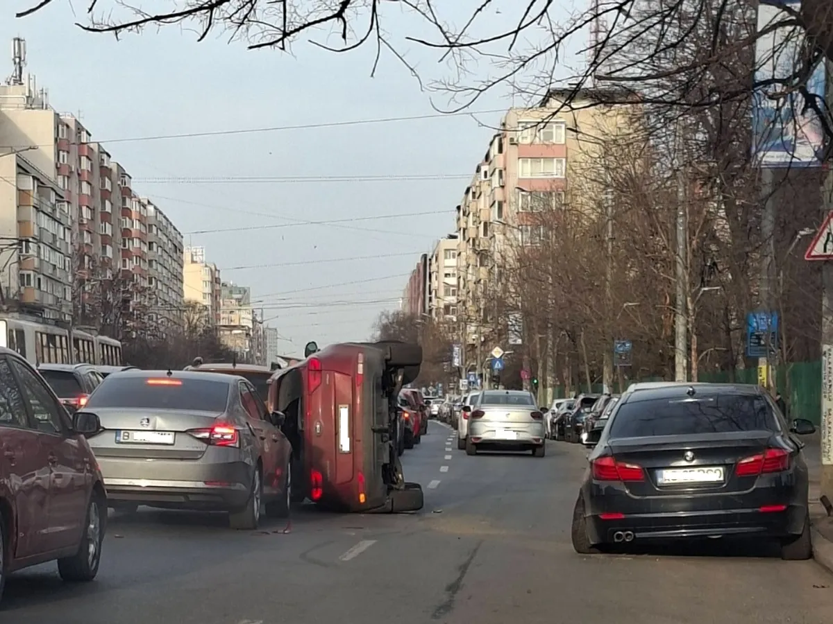 Accident pe Șoseaua Ștefan cel Mare din București - Foto: Facebook/ Info Trafic București și Ilfov/