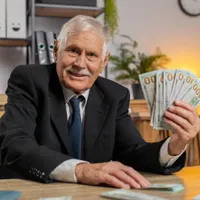 Pensionar fericit și plin de bani - Foto: Freepik
