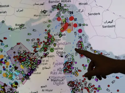 Vase blocate în Strâmtoarea Hormuz - Foto: Profimedia Images