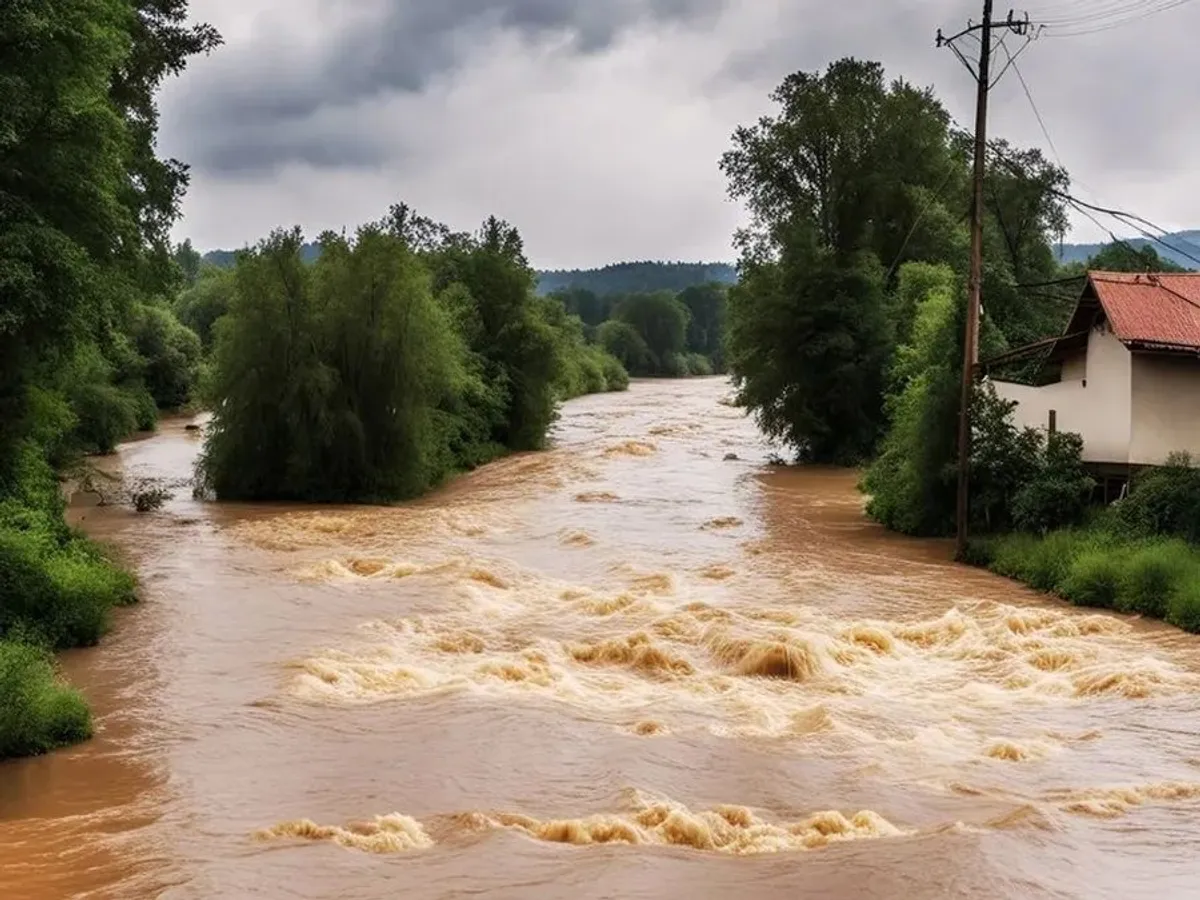 Pânâu revărsat în doi torenţi mari, apele vin furioase - Foto: INHGA (Imagine cu rol ilustrativ)