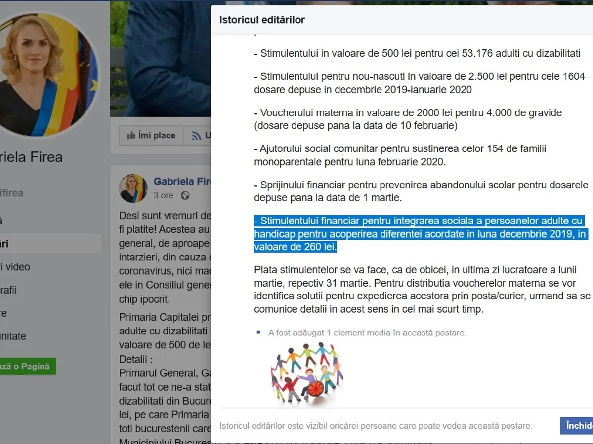 Postarea Gabrielei Firea de acum trei ore