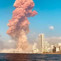 Explozia din portul din Beirut, văzută dinspre mare
