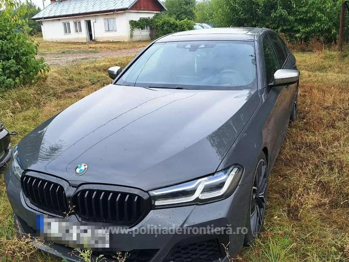 mașină cautăată e autoritățiel germane- Foto: Poliția de Frontieră