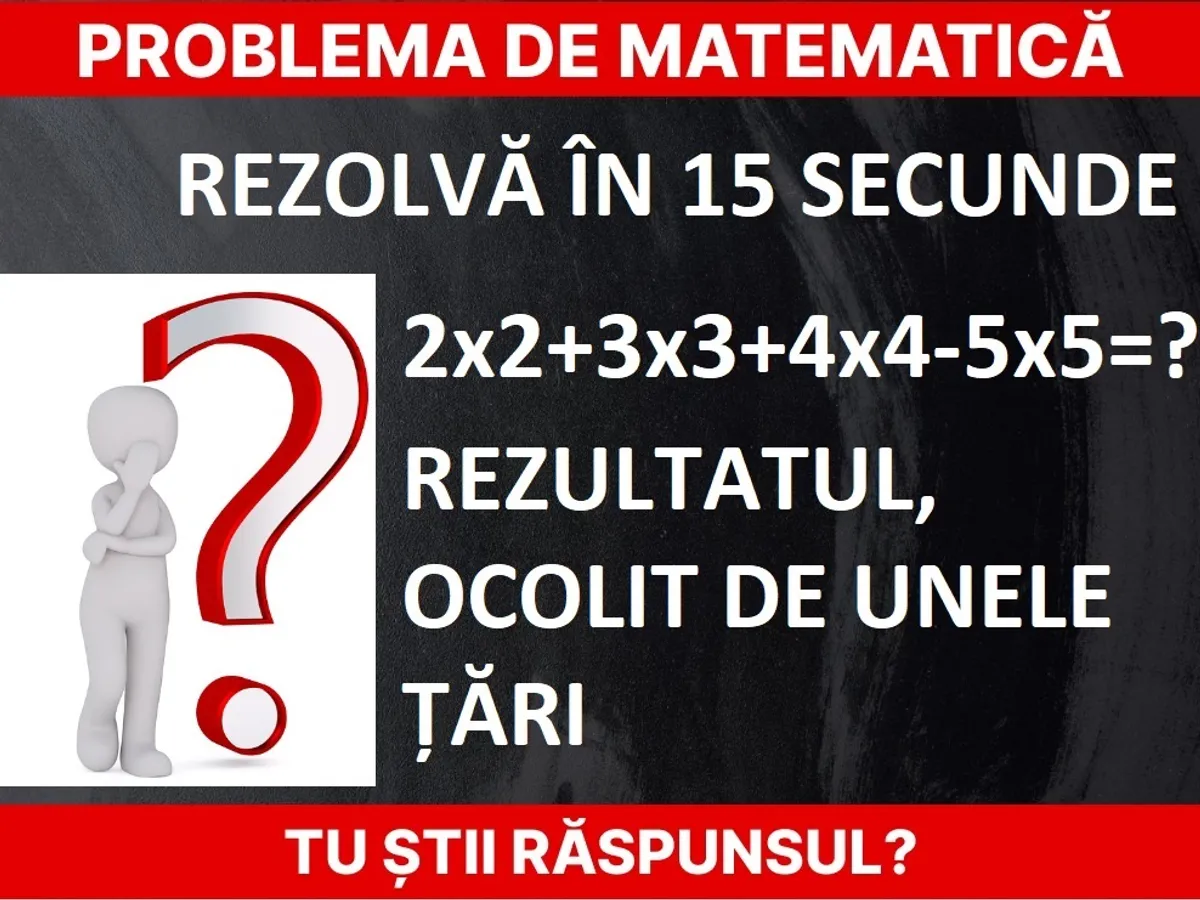 Problemă de matematică Foto: Newsweek