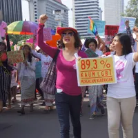 Protest LGBT în Indonesia- Foto The Jakarta Post