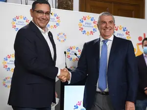 Victor Ponta și Călin Popescu Tăriceanu. Sursa: Facebook ProRomânia