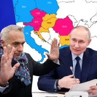 România, pe harta roșie a lui Putin. Rolul lui Călin Georgescu, în planul Rusiei pentru noul URSS - Foto: Profimedia images / Colaj Bloomberg