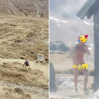 Turistul i-a luat prin surprindere pe salvamontiști- Foto: Facebook