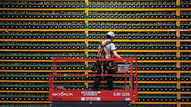 O fermă minieră bitcoin în orașul Quebec