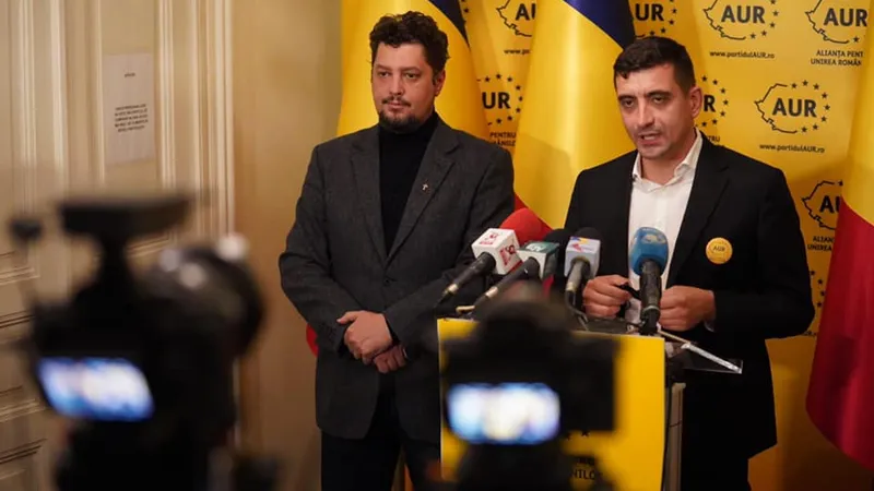 George Simion și Claudiu Târziu. Sursa: Facebook AUR