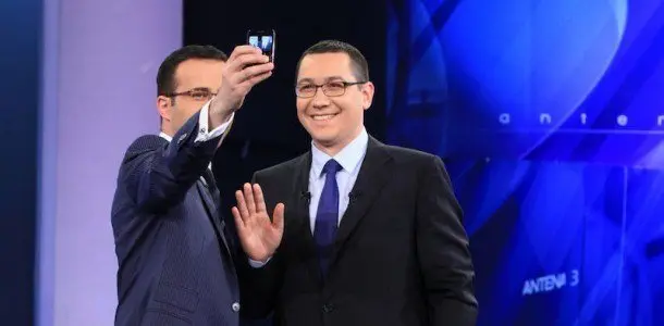 Victor Ponta și Mihai Gâdea, pe vremea când fostul premier PSD nu-i făcea securiști nici pe angajații Antenei 3, nici pe Dan Voiculescu